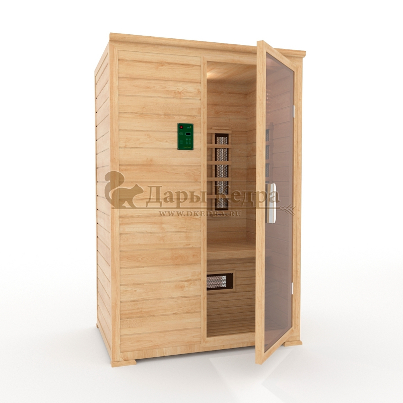 Двухместная инфракрасная сауна кабина из кедра и липы с керамическими излучателями Двухместная инфракрасная сауна кабина из кедра и липы с керамическими излучателями