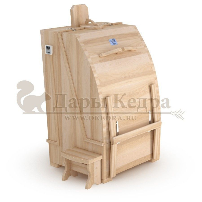 Кедровая бочка (фитобочка) квадратная «Двухрежимная Профессиональная» Кедровая бочка (фитобочка) квадратная «Двухрежимная Профессиональная»